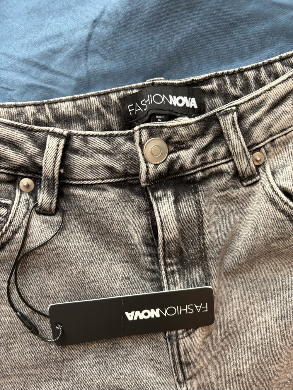 Fashion Nova Washed Gray Jeans